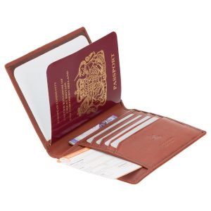 Porte-Passeport RFID Visconti en Cuir Nappa