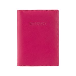 Porte-Passeport RFID Visconti en Cuir Nappa Fuchsia