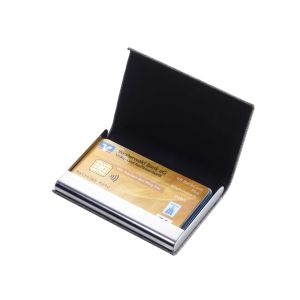 Troika Marble Safe Porte-cartes en métal recouvert de cuir
