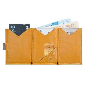 Exentri Petit Portefeuille Minimaliste en Cuir Sunflower