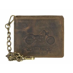 GreenBurry Portefeuille Biker Vintage avec Chaîne - Moto