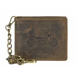 GreenBurry Portefeuille Biker Vintage avec Chaîne - Moto