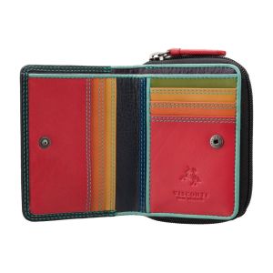 Visconti Portefeuille en Cuir Coloré Hawaii Noir
