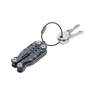 Porte-clés multifonction 10 en 1 en acier inoxydable 