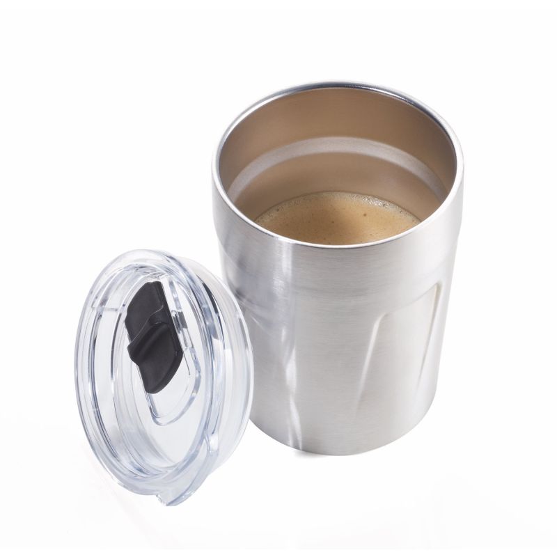 Lot De 2 Mugs Isothermes En Acier Inoxydable 304 - 280 Ml Double Paroi - Avec Poignée - Pour Café, Thé, Lait
